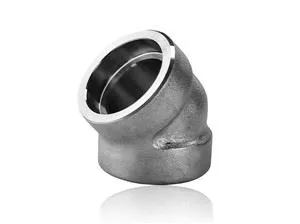 Háþrýsti ryðfríu stálsuðu 45 gráðu olnbogar